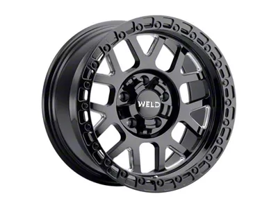 Weld Off-Road Cinch Gloss Black Milled 8-Lug Wheel; 20x10; -18mm Offset (17-22 F-250 Super Duty)