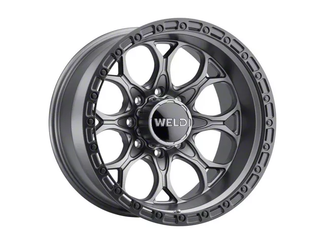 Weld Off-Road Ledge Eight Satin Gunmetal 8-Lug Wheel; 20x10; -18mm Offset (17-22 F-250 Super Duty)