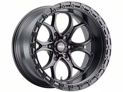 Weld Off-Road Ledge Six Satin Black 6-Lug Wheel; 18x9; -12mm Offset (19-25 RAM 1500)