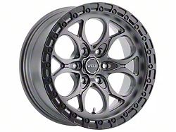 Weld Off-Road Ledge Six Satin Gunmetal with Satin Black Ring 6-Lug Wheel; 18x9; -12mm Offset (19-26 Silverado 1500)
