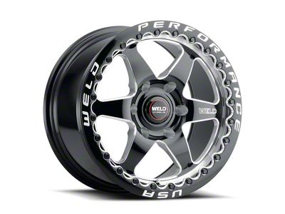 Weld Racing Ventura 6 Beadlock Gloss Black Milled 6-Lug Wheel; 17x10; 42mm Offset (04-08 F-150)