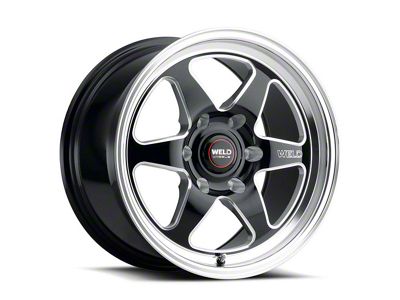 Weld Racing Ventura 6 Drag Gloss Black Milled 6-Lug Wheel; 17x10; 42mm Offset (04-08 F-150)