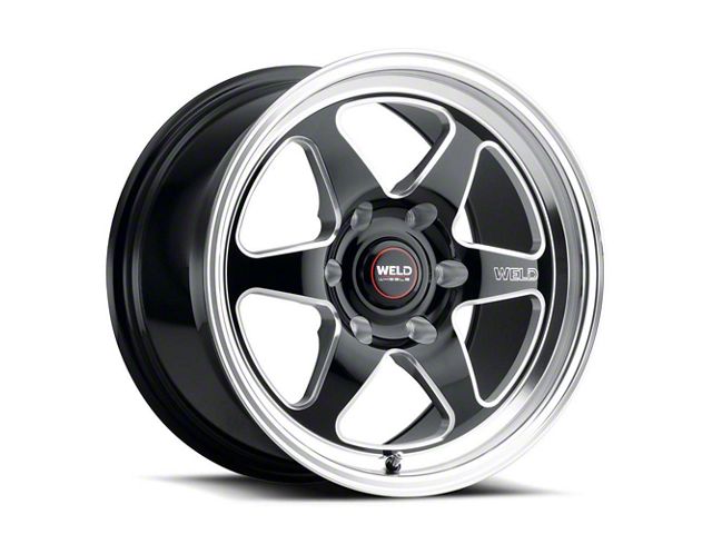 Weld Racing Ventura 6 Drag Gloss Black Milled 6-Lug Wheel; 20x5; -19mm Offset (04-08 F-150)