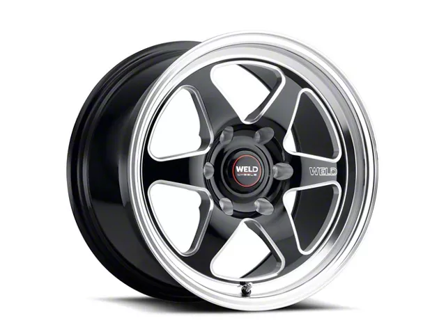 Weld Racing Ventura 6 Drag Gloss Black Milled 6-Lug Wheel; 17x10; 42mm Offset (15-20 F-150)