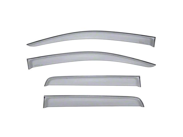 WELLvisors Premium Series Taped-on Window Visors Wind Deflectors; Front and Rear; Dark Tint (15-22 Canyon Crew Cab)