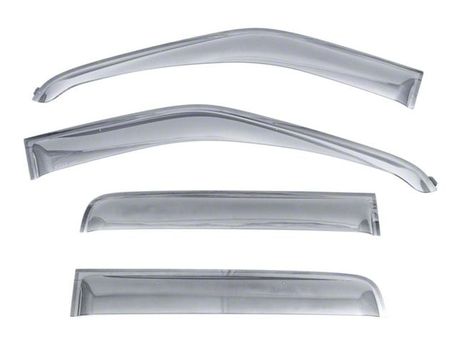 WELLvisors Off-Road Series Taped-on Window Visors Wind Deflectors; Front and Rear; Dark Tint (15-20 F-150 SuperCrew)