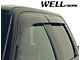 WELLvisors Premium Series Taped-on Window Visors Wind Deflectors; Front and Rear; Dark Tint (09-14 F-150 SuperCrew)