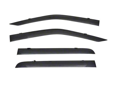 WELLvisors Premium Series Taped-on Window Visors Wind Deflectors; Front and Rear; Dark Tint (21-25 F-150 SuperCrew)