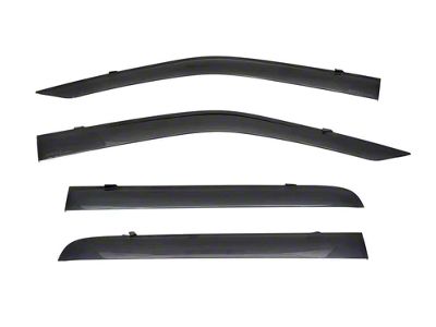 WELLvisors Premium Series Taped-on Window Visors Wind Deflectors; Front and Rear; Dark Tint (21-24 F-150 SuperCrew)