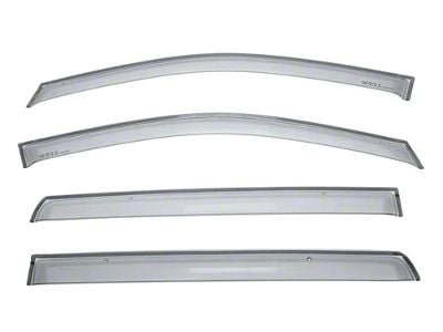 WELLvisors Premium Series Taped-on Window Visors Wind Deflectors; Front and Rear; Dark Tint (19-24 Ranger SuperCrew)