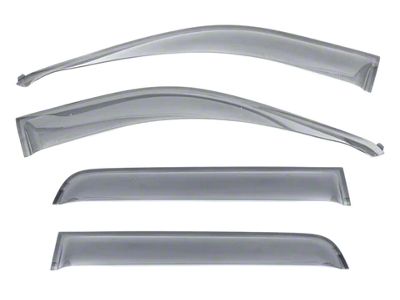 WELLvisors Off-Road Series Taped-on Window Deflectors; Front and Rear; Dark Tint (14-18 Silverado 1500 Crew Cab)