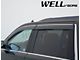 WELLvisors Taped-on Window Visors Wind Deflectors with Chrome Trim; Front and Rear; Dark Tint (15-20 Tahoe)