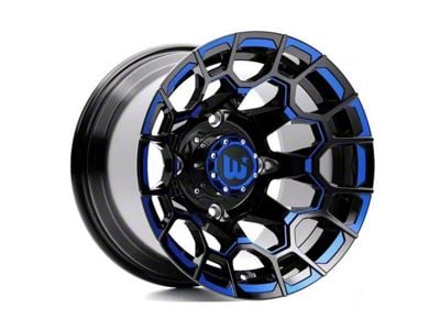 Wesrock Wheels Spur Gloss Black Milled with Blue Tint 6-Lug Wheel; 22x12; -44mm Offset (09-14 F-150)