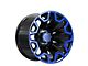 Wesrock Wheels Blaze Gloss Black Machined with Blue Tint and Silver Decorative Bolts 6-Lug Wheel; 20x10; -12mm Offset (99-06 Silverado 1500)