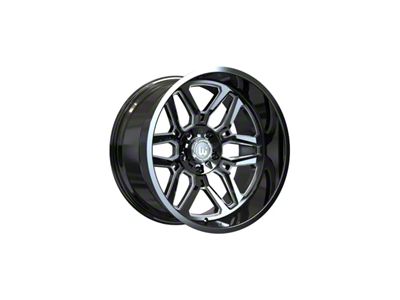 Wesrock Wheels Ranger Gloss Black Milled 6-Lug Wheel; 22x12; -44mm Offset (99-06 Silverado 1500)