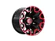 Wesrock Wheels Blaze Gloss Black Machined with Red Tint and Silver Decorative Bolts 6-Lug Wheel; 20x10; -12mm Offset (19-24 RAM 1500)
