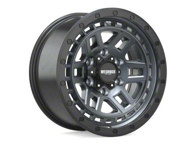 Wesrock Wheels BT-26 Anthracite with Black Simulated Beadlock 6-Lug Wheel; 18x9; 20mm Offset (19-25 RAM 1500)