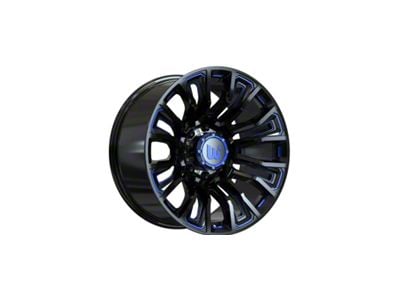 Wesrock Wheels Maverick Gloss Black Milled with Blue Tint 6-Lug Wheel; 20x10; -12mm Offset (19-24 RAM 1500)