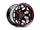 Wesrock Wheels Spur Gloss Black Milled with Red Tint 6-Lug Wheel; 22x12; -44mm Offset (19-24 RAM 1500)