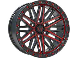 Western Wheels AL04 Red Machined Face with Black Lip 6-Lug Wheel; 20x10; -12mm Offset (99-06 Sierra 1500)