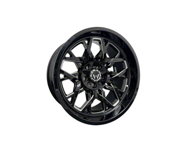 Edge Dagger Rims Western Wheels Dakota EDGE Gloss Black with Milling Spokes 5-Lug Wheel ...