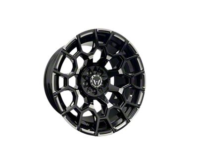 Western Wheels SPUR Gloss Black with Milling Spokes 6-Lug Wheel; 22x12; -44mm Offset (19-25 RAM 1500)