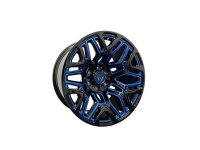 Western Wheels TUNDRA Gloss Black with Blue Milling 6-Lug Wheel; 20x10; -12mm Offset (19-25 RAM 1500)