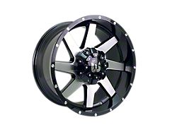 Western Wheels HUNTER Brush Face with Gloss Black Lip 6-Lug Wheel; 20x10; -12mm Offset (24-25 Ranger)