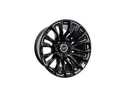 Western Wheels MAVERICK Gloss Black with Milling Spokes 6-Lug Wheel; 20x10; -12mm Offset (21-26 Yukon)