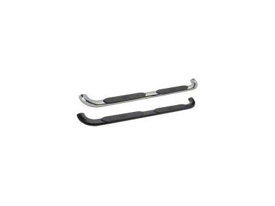 Platinum 4-Inch Oval Side Step Bars; Black (04-08 F-150 SuperCab)