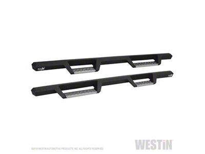 Westin HDX Stainless Drop Nerf Side Step Bars; Textured Black (14-18 Sierra 1500 Double Cab, Crew Cab)