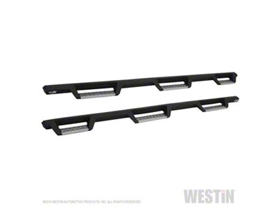 Westin HDX Stainless Wheel-to-Wheel Drop Nerf Side Step Bars; Textured Black (14-18 Silverado 1500 Double Cab)