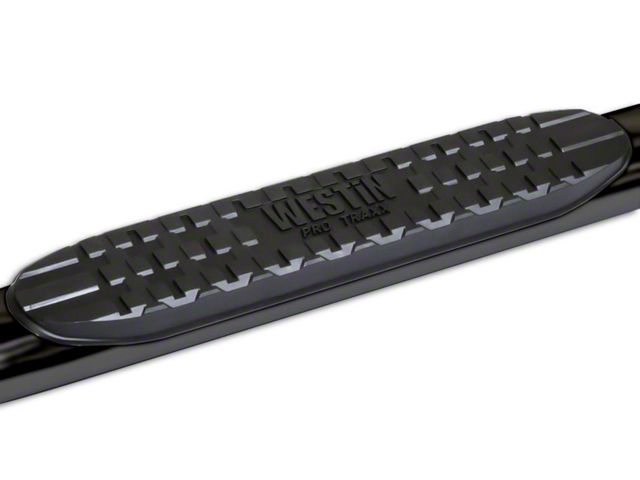 Pro Traxx 4-Inch Oval Side Step Bars; Black (07-13 Sierra 1500)