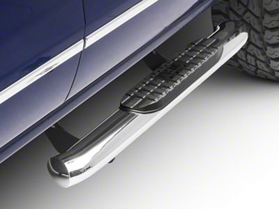 Pro Traxx 4-Inch Oval Side Step Bars; Stainless Steel (14-18 Silverado 1500)