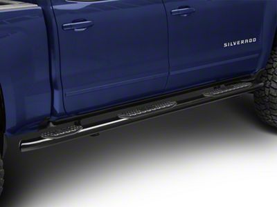 Westin Pro Traxx 5-Inch Wheel-to-Wheel Oval Side Step Bars; Black (14-18 Silverado 1500 Double Cab, Crew Cab w/ 5.80-Foot Short Box)