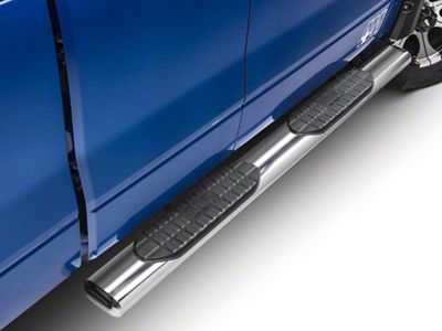 Pro Traxx 6-Inch Oval Side Step Bars; Stainless Steel (09-14 F-150 SuperCab, SuperCrew; Excluding Harley Davidson & Raptor)