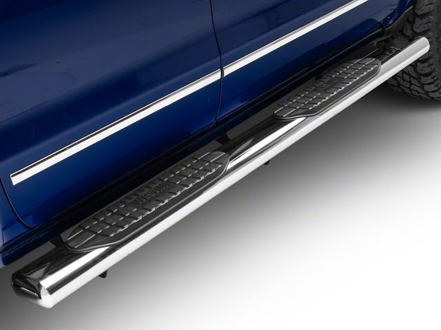 Pro Traxx 6-Inch Oval Side Step Bars; Stainless Steel (14-18 Silverado 1500 Double Cab, Crew Cab)