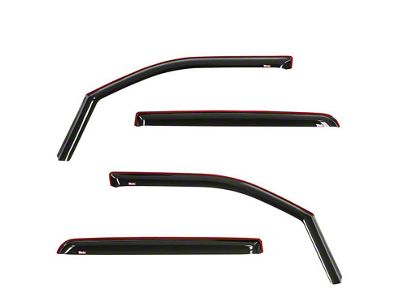 In-Channel Window Deflectors; Front and Rear; Smoke (19-25 RAM 1500 Crew Cab)