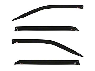 Tape-On Window Deflectors; Front and Rear; Smoke (19-25 RAM 1500 Crew Cab)