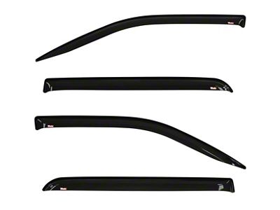 Tape-On Window Deflectors; Front and Rear; Smoke (19-24 RAM 1500 Crew Cab)