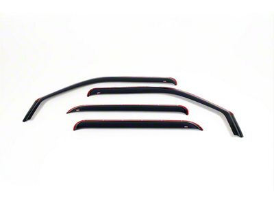 In-Channel Window Deflectors; Front and Rear; Smoke (02-08 RAM 1500 Quad Cab)