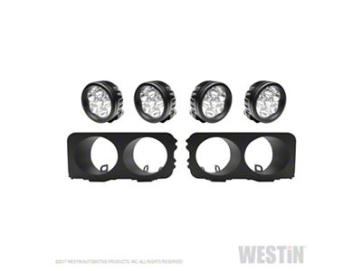 Westin Round LED Light Kit for Outlaw Front Bumpers (13-18 RAM 1500)