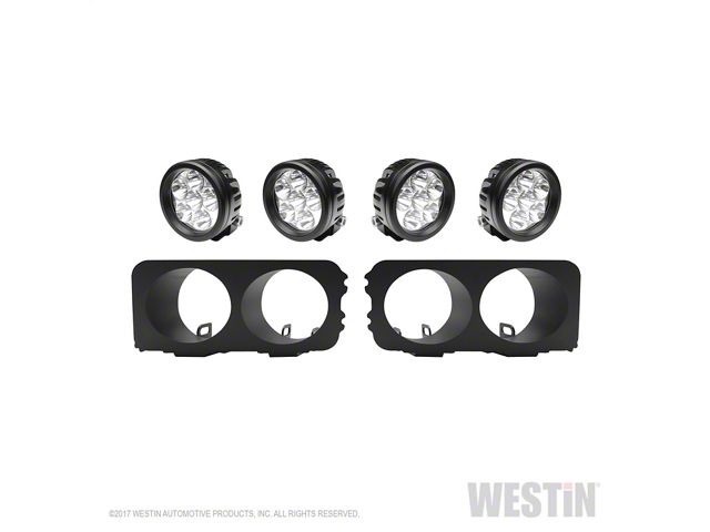 Westin Round LED Light Kit for Outlaw Front Bumpers (13-18 RAM 1500)