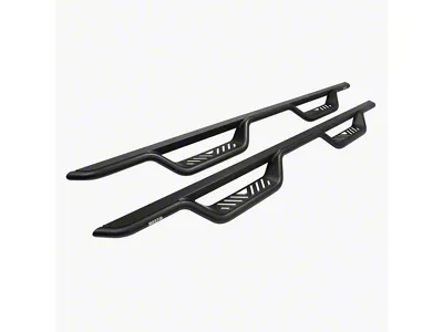 Westin Outlaw Drop Nerf Side Step Bars; Textured Black (04-13 Sierra 1500 Crew Cab)
