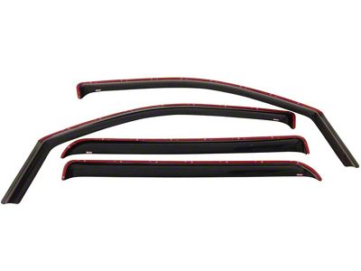 In-Channel Window Deflectors; Front and Rear; Smoke (07-13 Sierra 1500 Crew Cab)