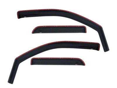 In-Channel Window Deflectors; Front and Rear; Smoke (07-13 Sierra 1500 Extended Cab)