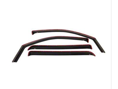 In-Channel Window Deflectors; Front and Rear; Smoke (14-18 Sierra 1500 Crew Cab)