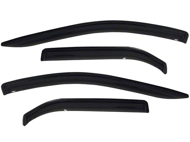 Tape-On Window Deflectors; Front and Rear; Smoke (99-06 Sierra 1500 Extended Cab)