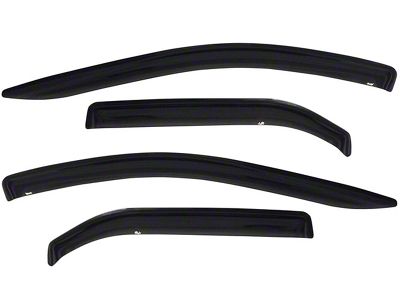 Tape-On Window Deflectors; Front and Rear; Smoke (99-06 Sierra 1500 Extended Cab)