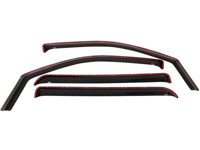 In-Channel Window Deflectors; Front and Rear; Smoke (04-06 Sierra 1500 Crew Cab)